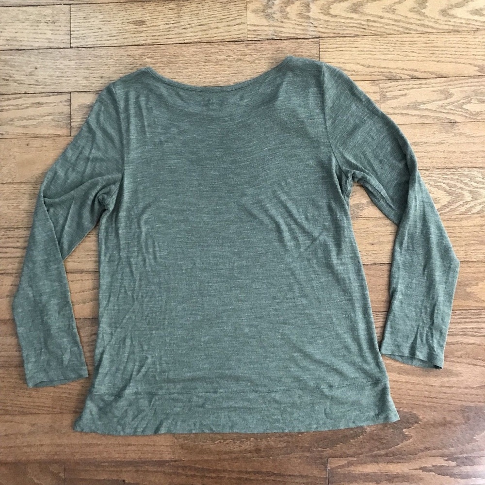 Madewell Womens Small Gray Basic Long Sleeve Shirt